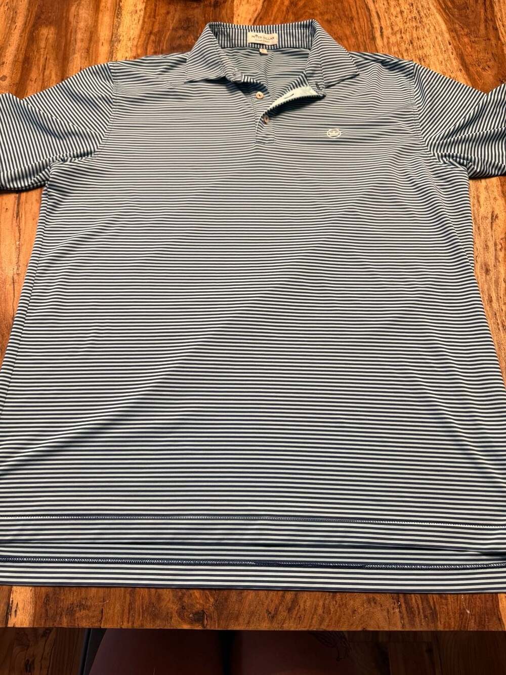 Peter Millar Summer Comfort Striped Polo Shirt Size Large golf